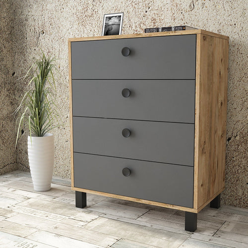 Asir Comò con 4 cassetti Vilamo VL80-228 Antracite