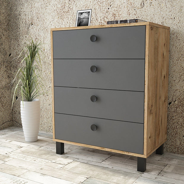 Asir Comò con 4 cassetti Vilamo VL80-228 Antracite