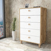 Asir Comò con 5 cassetti Vilamo VL82-217 Alto Bianco