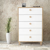 Asir Comò con 5 cassetti Vilamo VL82-217 Alto Bianco