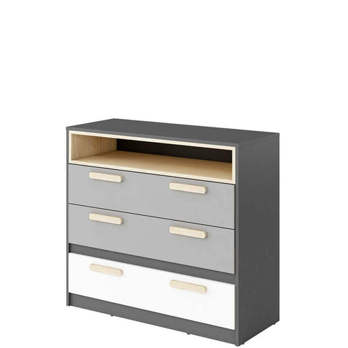 Lenart Comò per bambini/adolescenti con 3 cassetti Pok 08 Grigio