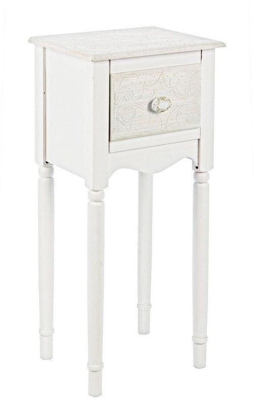 Bizzotto Comodino con 1 cassetto Clorine Avorio