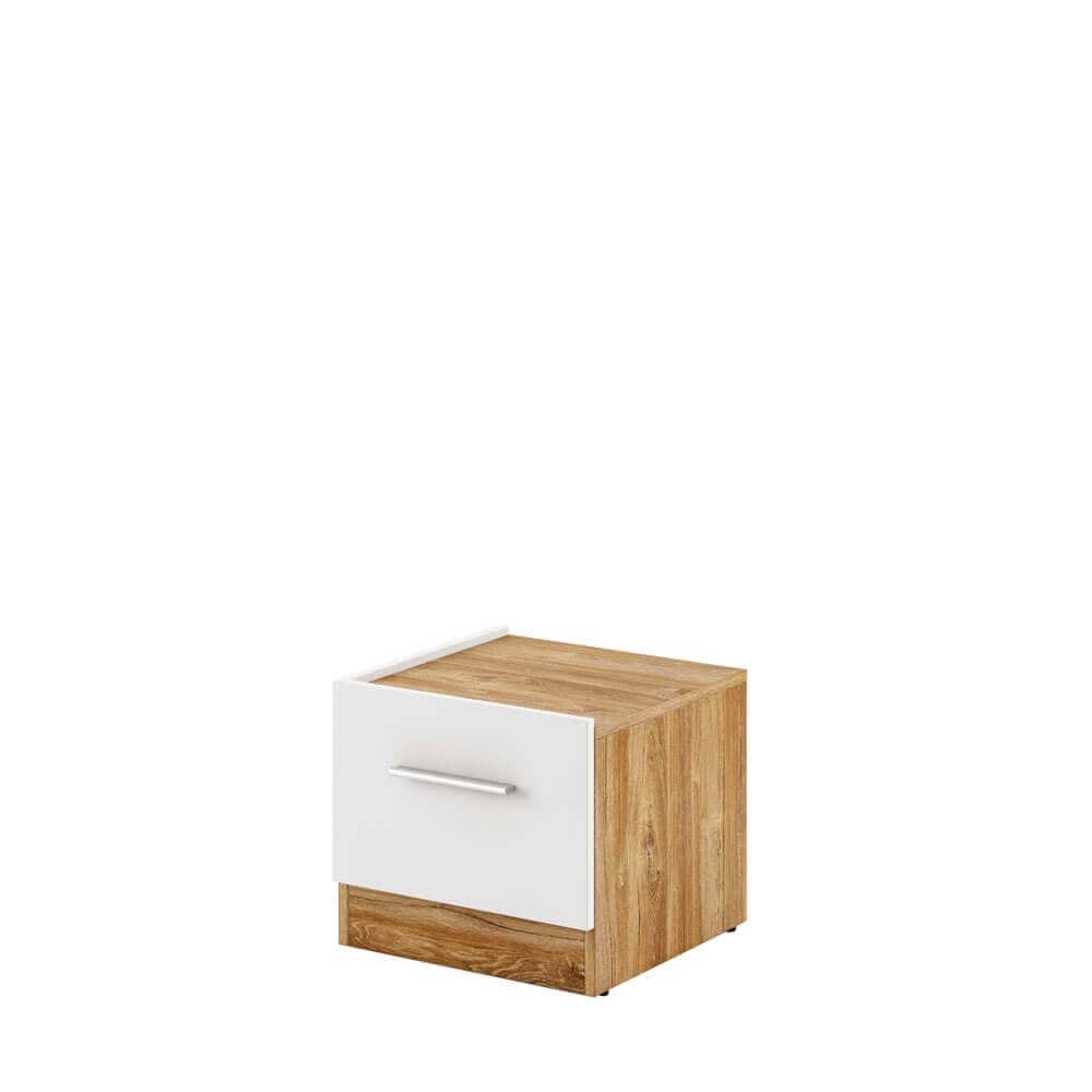 Lenart Comodino con 1 cassetto Dentro 03 Sinistro Bianco Opaco
