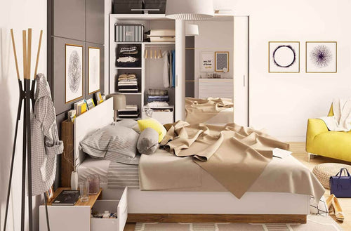 Lenart Comodino con 1 cassetto Dentro 03 Sinistro Bianco Opaco