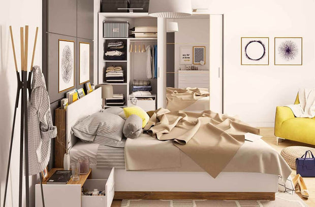 Lenart Comodino con 1 cassetto Dentro 03 Sinistro Bianco Opaco