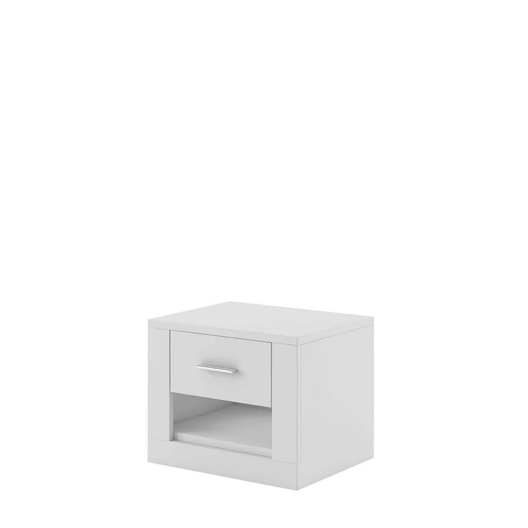 Lenart Comodino con 1 cassetto Idea 07 Bianco Opaco