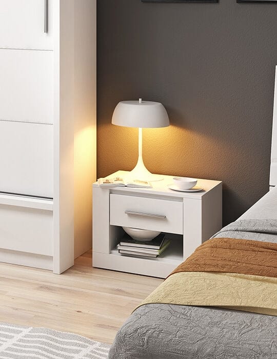 Lenart Comodino con 1 cassetto Idea 07 Bianco Opaco