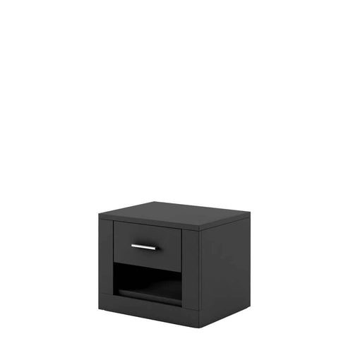 Lenart Comodino con 1 cassetto Idea 07 Nero Opaco