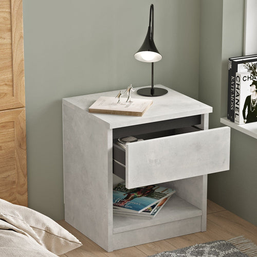 Asir Comodino con 1 cassetto Luvio LV26-TL Grigio
