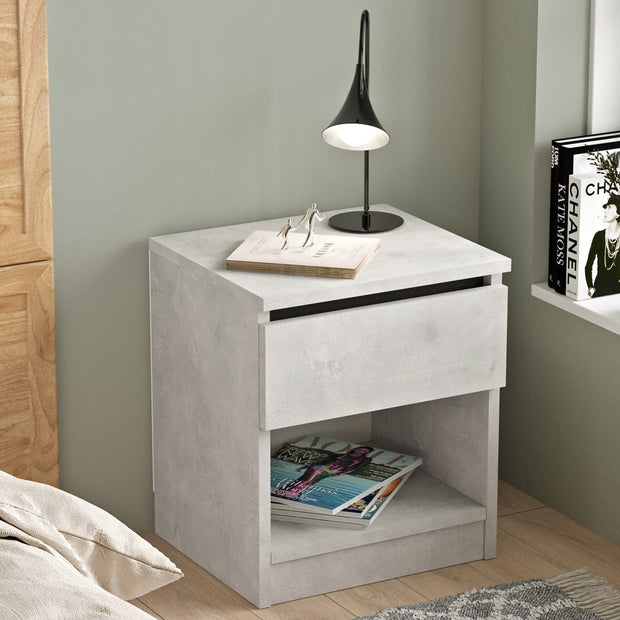 Asir Comodino con 1 cassetto Luvio LV26-TL Grigio