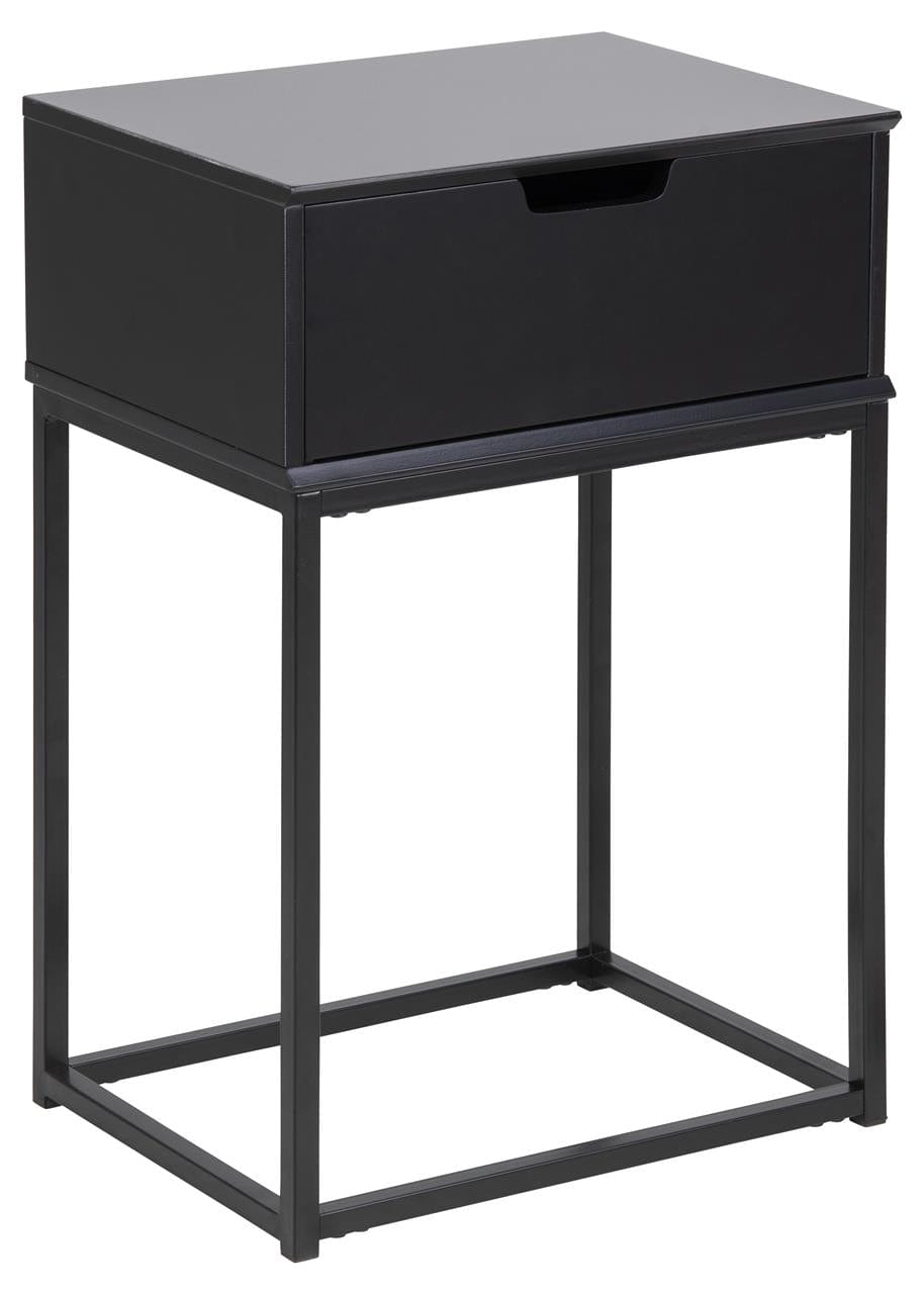 Actona Comodino con 1 cassetto Mitra II Nero