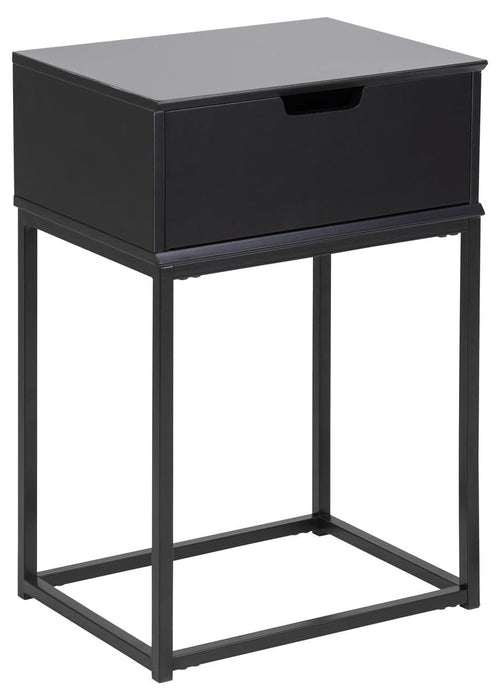 Actona Comodino con 1 cassetto Mitra II Nero