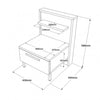 Asir Comodino con 1 cassetto New Home HM5-CG Marrone