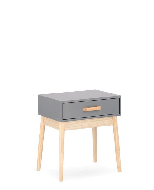 Bizzotto Comodino con 1 cassetto Ordinary Grigio