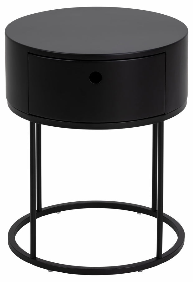 Actona Comodino con 1 cassetto Polo Nero