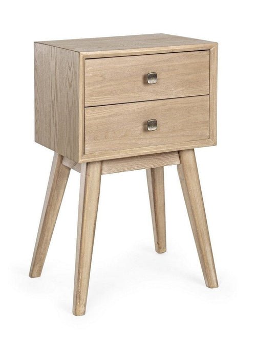 Bizzotto Comodino con 2 cassetti Alannis Naturale