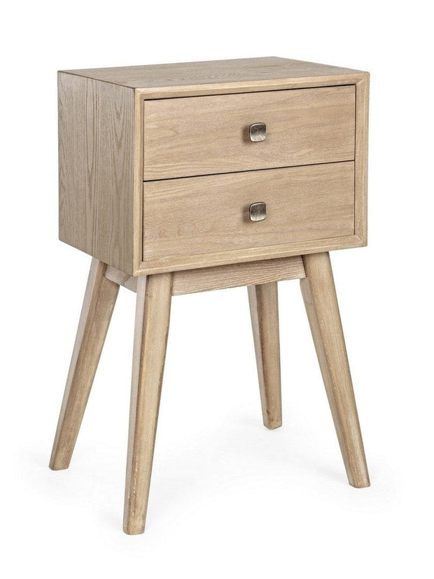 Bizzotto Comodino con 2 cassetti Alannis Naturale