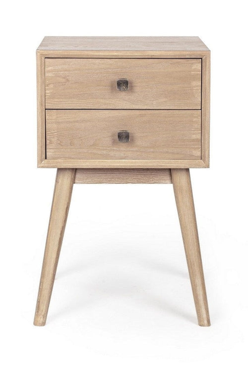 Bizzotto Comodino con 2 cassetti Alannis Naturale