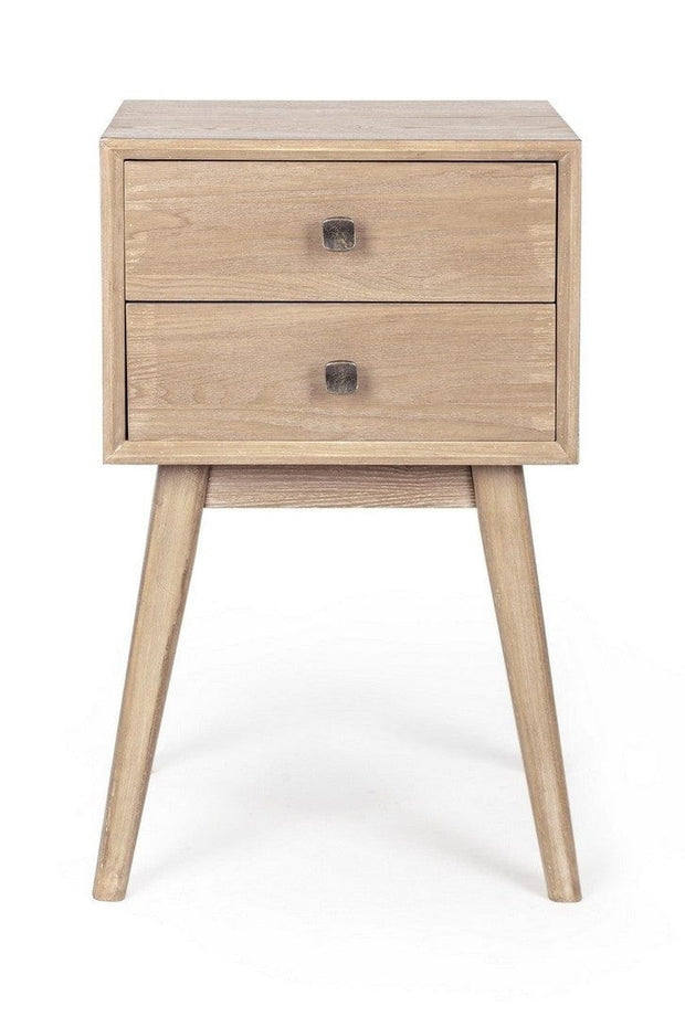 Bizzotto Comodino con 2 cassetti Alannis Naturale