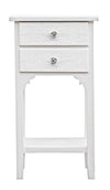 Bizzotto Comodino con 2 cassetti Blanc Bianco