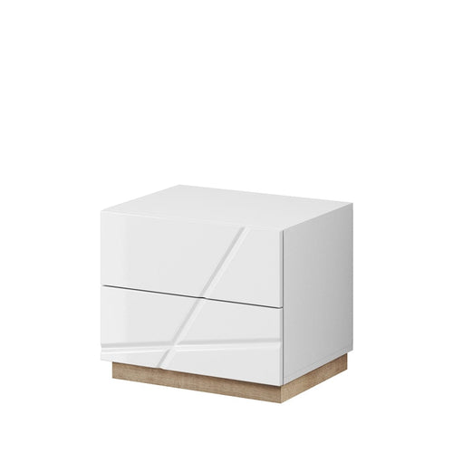 Lenart Comodino con 2 cassetti Futura 14 Bianco Opaco