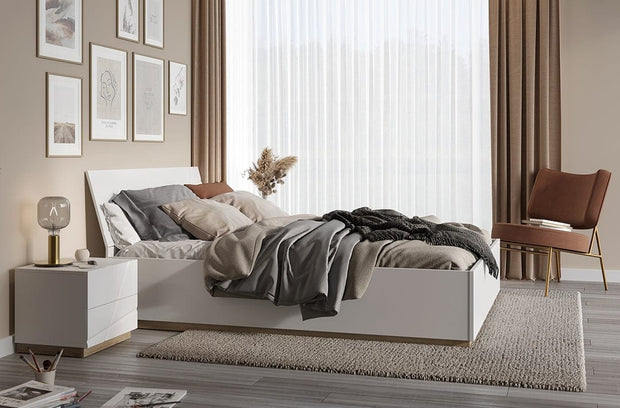 Lenart Comodino con 2 cassetti Futura 14 Bianco Opaco