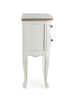 Bizzotto Comodino con 2 cassetti Justine Bianco