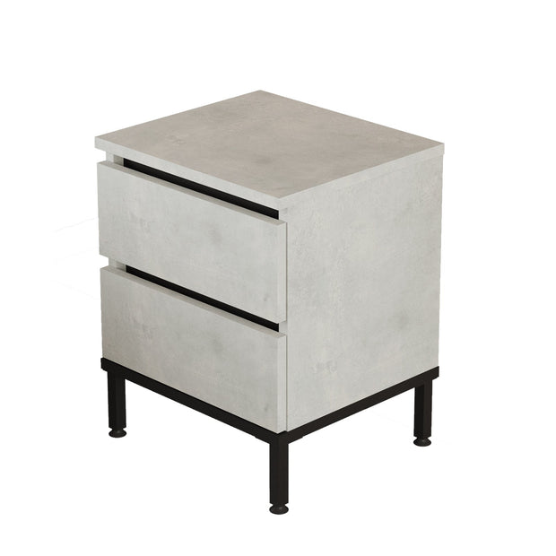 Asir Comodino con 2 cassetti Luvio LV25-TL Grigio