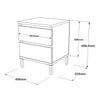 Asir Comodino con 2 cassetti Luvio LV25-TL Grigio