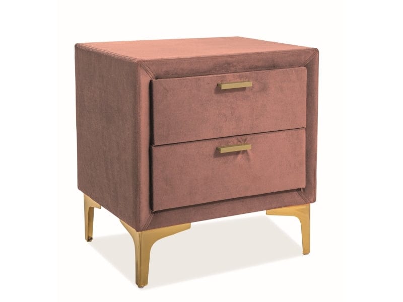 Signal Comodino con 2 cassetti Murphy Rosa