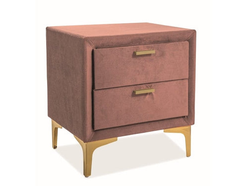 Signal Comodino con 2 cassetti Murphy Rosa