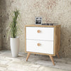 Asir Comodino con 2 cassetti Vilamo VL67-211 Bianco
