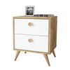 Asir Comodino con 2 cassetti Vilamo VL67-211 Bianco