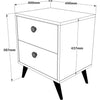 Asir Comodino con 2 cassetti Vilamo VL67-211 Bianco
