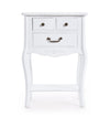 Bizzotto Comodino con 3 cassetti Daisy Bianco