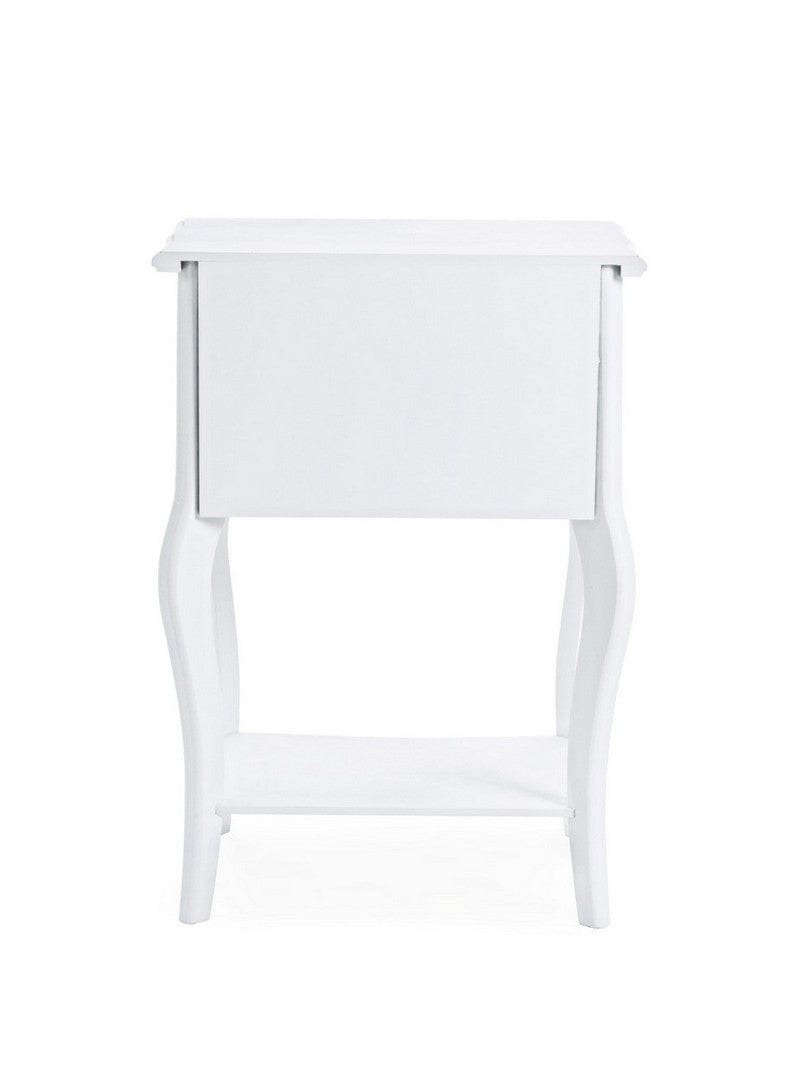 Bizzotto Comodino con 3 cassetti Daisy Bianco