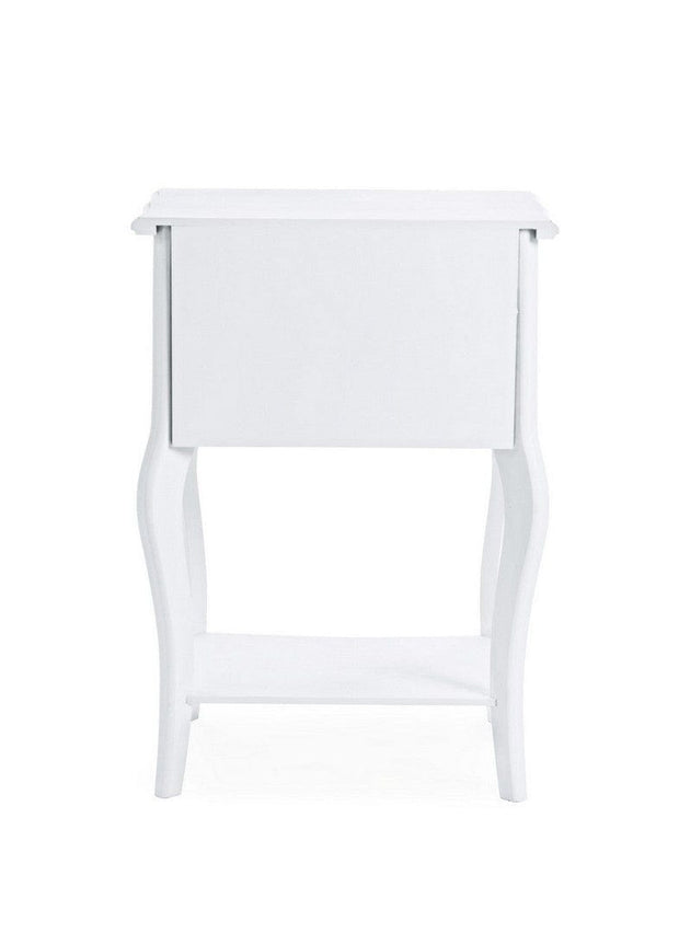 Bizzotto Comodino con 3 cassetti Daisy Bianco