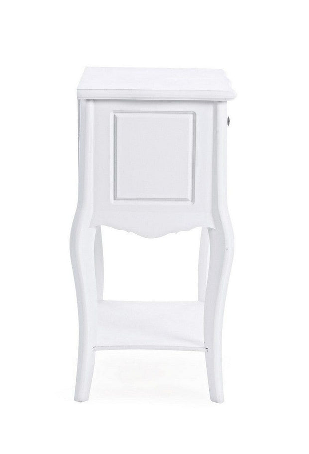 Bizzotto Comodino con 3 cassetti Daisy Bianco