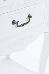 Bizzotto Comodino con 3 cassetti Daisy Bianco