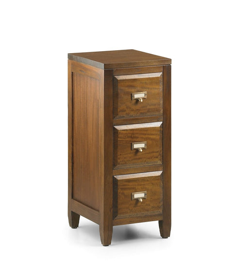 Comodino con 3 cassetti Flamingo Alto Noce