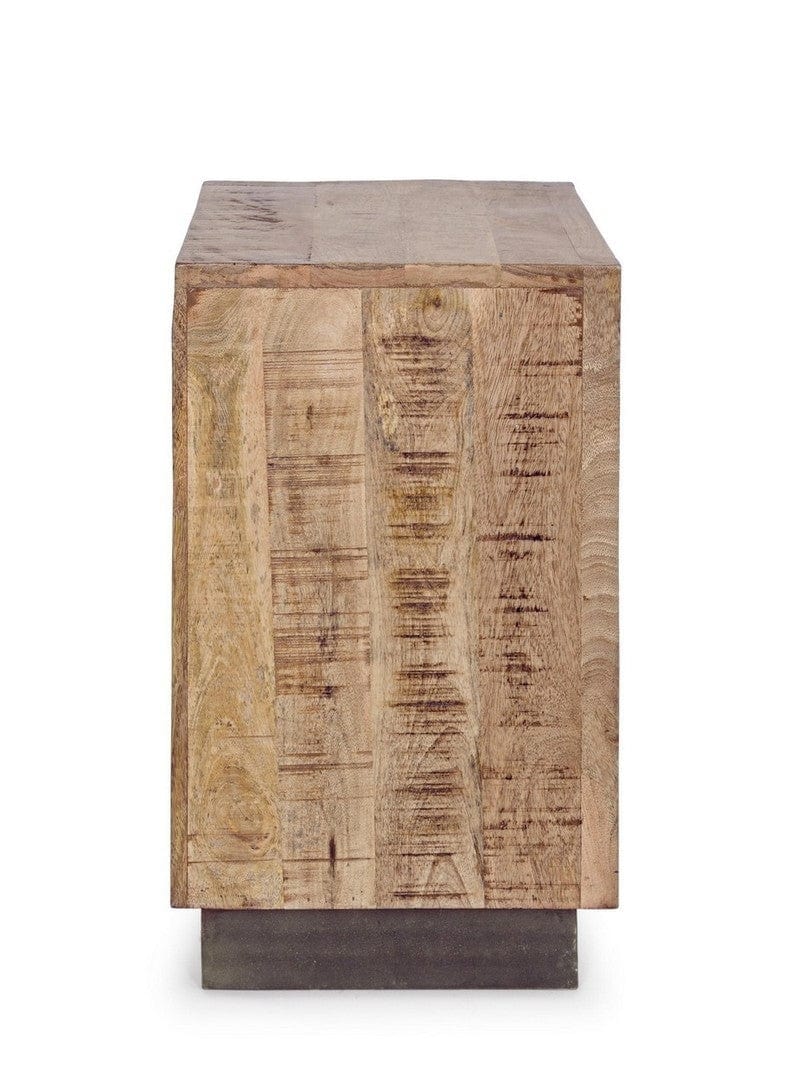Bizzotto Comodino con 3 cassetti Tudor Naturale