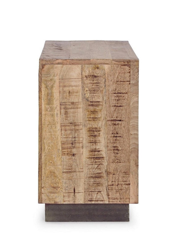 Bizzotto Comodino con 3 cassetti Tudor Naturale