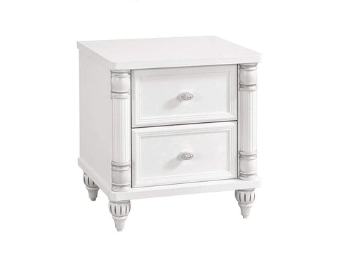 Cilek Comodino in legno con 2 cassetti, per bambini e ragazzi, Romantic White, l50xL43xH56 cm