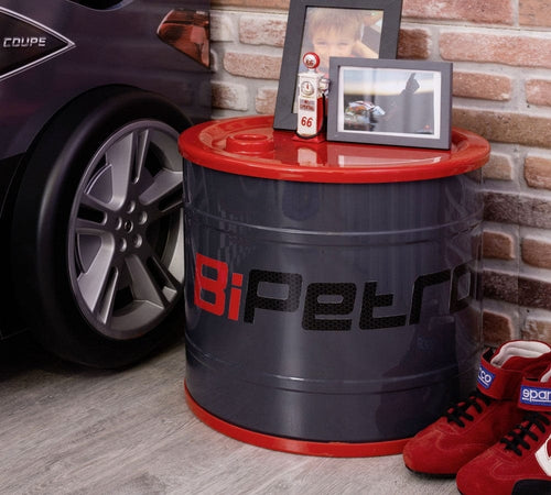 Cilek Comodino in metallo per bambini, Champion Racer Red / Grey, Ø41xH36 cm