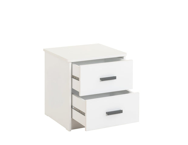 Cilek Comodino Youth con 2 cassetti Bianco, L 43 L 41 H 46 cm