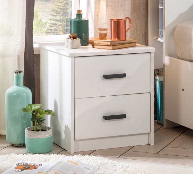 Cilek Comodino Youth con 2 cassetti Bianco, L 43 L 41 H 46 cm