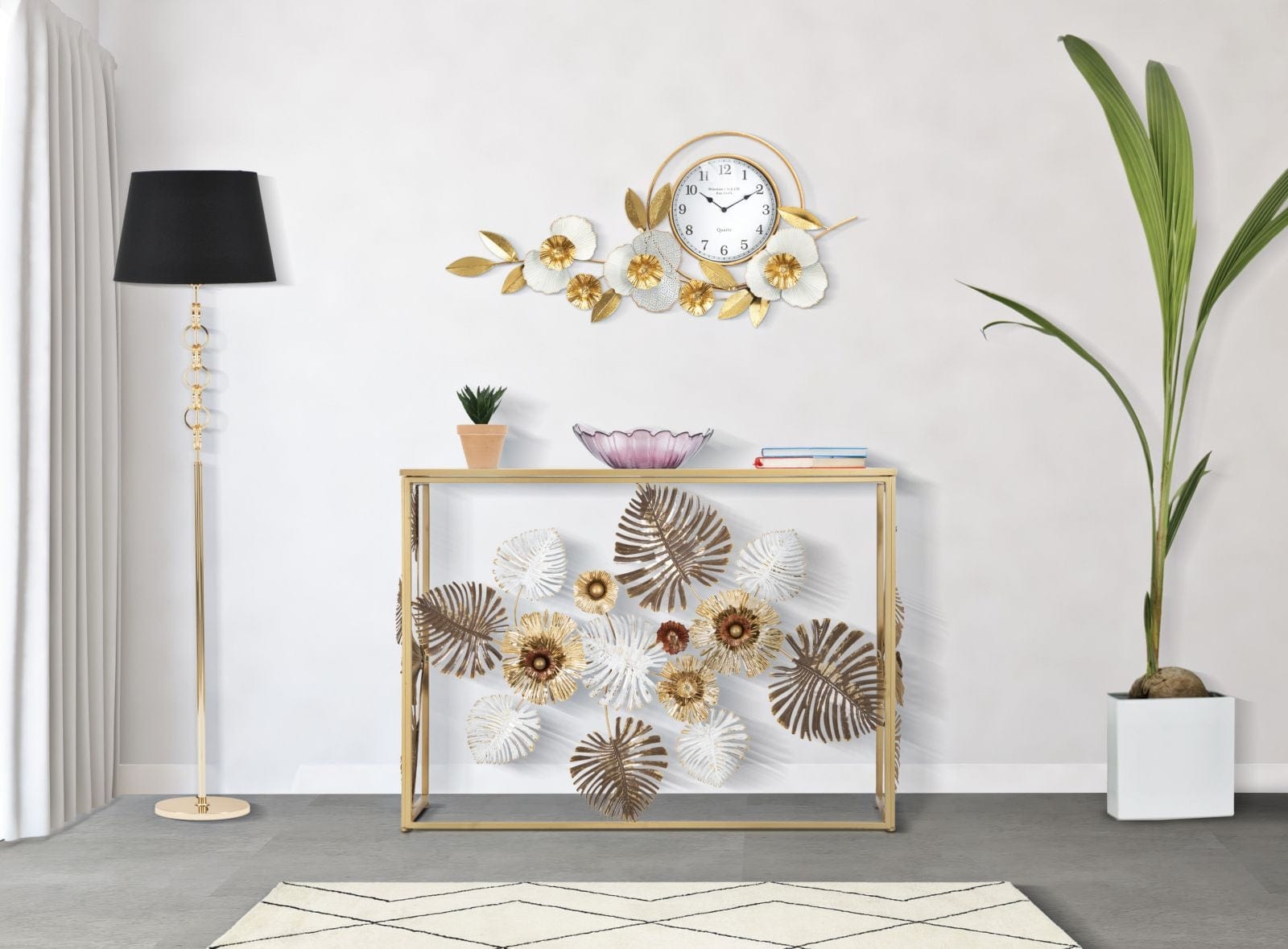 Mauro Ferretti Console Glam Floris cm 113x40x80