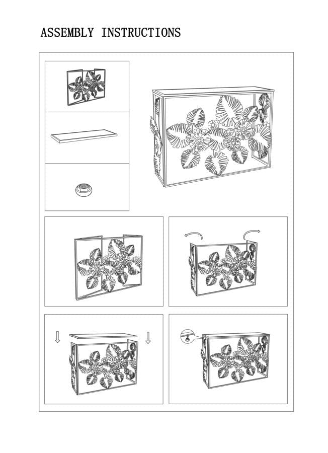 Mauro Ferretti Console Glam Floris cm 113x40x80