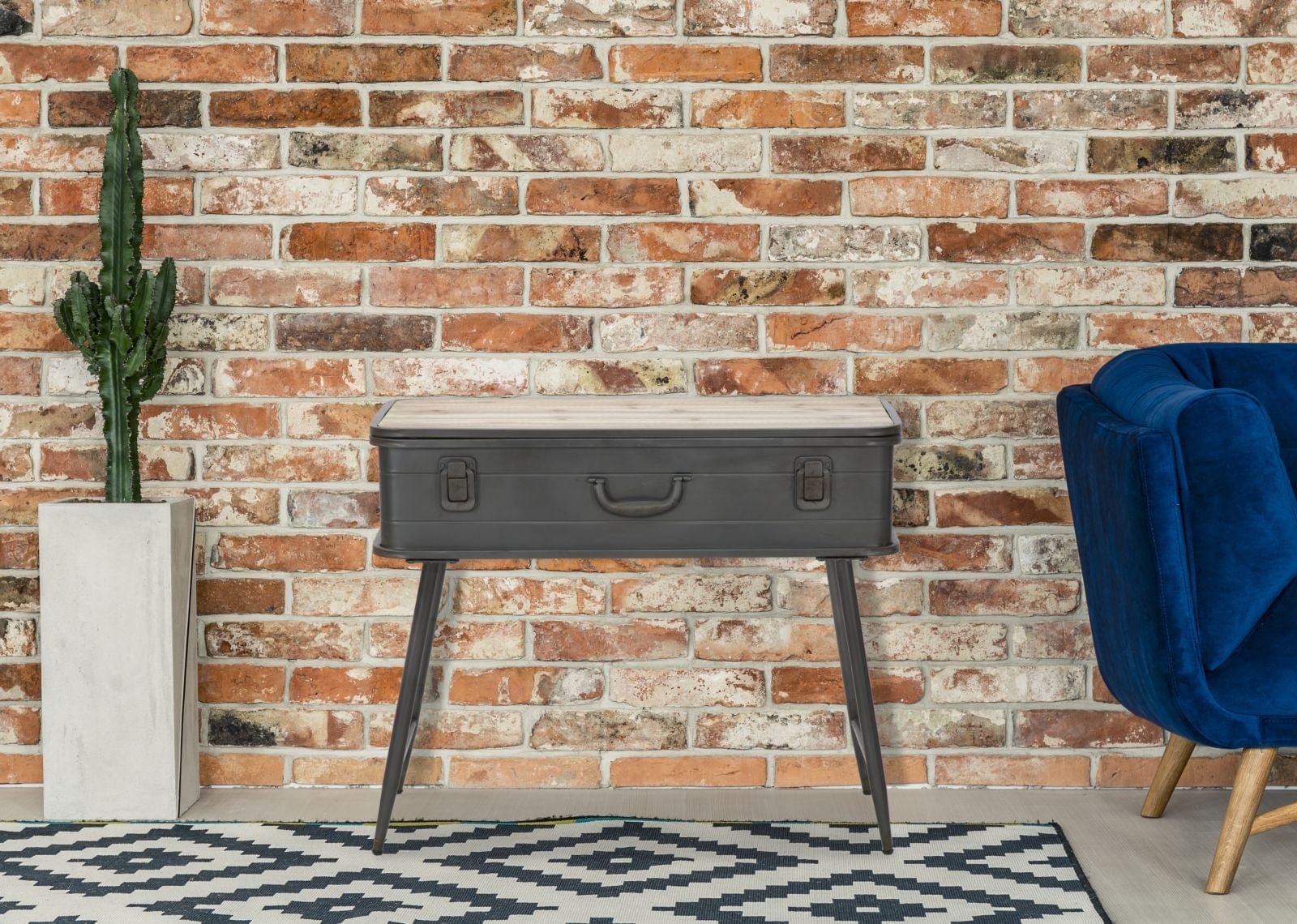 Mauro Ferretti Console Industry C/Contenitore cm 80x35x67,5