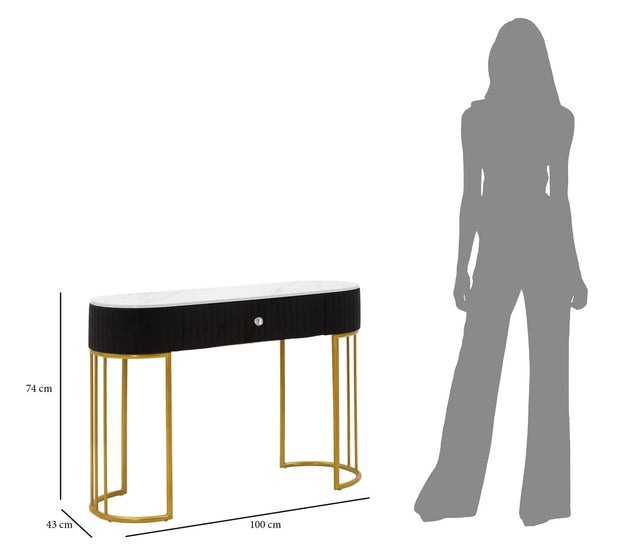Mauro Ferretti Console Montpellier Nera cm 100x43x74
